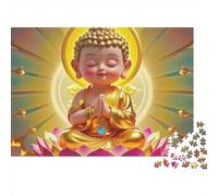 Estatua de Buda Puzle 1000 Piezas - Juego Familiar, Reto Progresivo, Póster Guía 1:1, 52x38cm/1000pcs