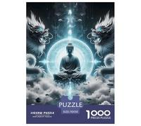 Estatua de Buda Puzzle 1000 Piezas, Diversión Rompecabezas De Bricolaje, De Noches De Juegos Desafiantes, Colección De Arte, para Adultos Y Niños A Partir De 12 Años 70x50cm/1000pcs