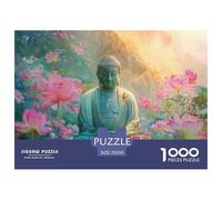 Estatua de Buda Puzzle De 1000 Piezas para Adultos Rompecabezas Divertidos De Animales para Hombres Y Mujeres Sagrado Rompecabezas Familiar Clásicos70x50cm/1000pcs