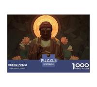 Estatua de Buda Puzzle De 1000 Piezas para Adultos Rompecabezas DIY, Pasatiempo Creativo, Regalo, Diversión Sagrado Rompecabezas 1000 Piezas Juego Educativo Desafío38x26cm/1000pcs
