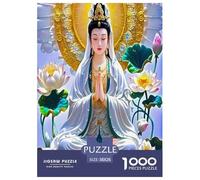 Estatua de Buda Puzzle Imposible,desafío para Adultos Cultura Zen Entretenimiento Creativo 1000 Piezas Obra De Arte De Juego De para Adultos, Regalos A Partir De 14 Años 38x26cm/1000pcs