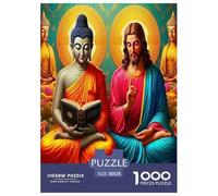 Estatua de Buda Rompecabezas Imposible,desafío para Adultos Cultura Zen Entretenimiento Creativo 1000 Piezas Obra De Arte De Juego De para Adultos Y Niños 38x26cm/1000pcs