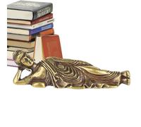 Estatua de Buda Tumbado, Esculturas de Buda Tallado en meditación, Esculturas de Buda de Escritorio, Ídolo de meditación para decoración de Escritorio al Aire Libre Yoga