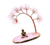 Estatua de Budas y árbol de cristal curativo, yoga, meditaciones, decoraciones, estatuas de Budas sentados, árbol del dinero, yoga de escritorio, meditaciones