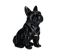 Estatua de bulldog inglés de resina, escultura de bulldog francés, decoración del hogar, figuras coleccionables modernas, estatua de perro, estatua de bulldog, manualidades de resi(negro, 9 pulgadas)