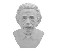 Estatua de busto de Albert Einstein, escultura científica de 7.1 pulgadas, yeso duro, hecha a mano en Grecia, decoración de escritorio para oficina, biblioteca, aula