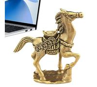 Estatua De Caballo - De Diseño De Moneda De Oro De Latón, Figura De Caballo Chino | para Año Nuevo 2026, Navidad, Cumpleaños, Vacaciones, Casa, Salón, Oficina, Escultura Recuerdo