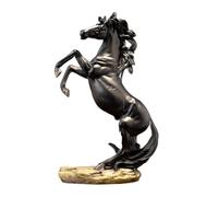 Estatua de caballo de pie de 12 pulgadas de alto, escultura de resinas para decoración de interiores, hogar, oficina, figurita coleccionable, figura de liderazgo