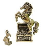 Estatua de caballo, Feng Shui año chino 2026, estatua de caballo del zodiaco, Feng Shui Office Desk Decor for Wealth Luck, Zodiac Animal Blessing Sculpture Horses Collectible Figurines Home Office