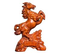 Estatua de caballo, Feng Shui, figuras de caballos del zodíaco chino, escultura coleccionable de madera, decoración de mesa para riqueza, suerte, éxito, oficina en casa, 3 pulgadas, año del 2026