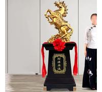 Estatua De Caballo Tradicional Chino Feng Shui, Adorno De Caballo Del Zodíaco De Pie, Escultura Del Zodíaco,Ideal For Aperturas De Tiendas,Decoración Del Vestíbulo(Style D)