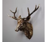 Estatua de cabeza de ciervo for decoración de pared o escultura de cabeza de ciervo, decoración de pared con cabeza de animal con astas for cabaña rústica o decoración de cabaña de caza centro de mesa