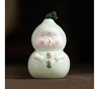 Estatua de Calabaza bebé, Figura de Calabaza Hulu Wu Lou de cerámica para la Salud y la Riqueza, Escultura Creativa de Arte Abstracto de cucurbitáceas para decoración del hogar, la Oficina y