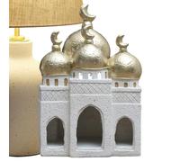 Estatua de Castillo, Figura de Mezquita en Miniatura, 19 x 13 x 7 cm, Escultura de Torre de Resina, decoración del hogar, de exhibición de estantes, para Sala de Estar y Estudio