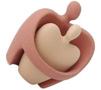 Estatua de Cerámica de Abrazo Romántico Rosa, 10,5x9x8cm | Diseño Moderno Abstracto, Adecuado para Escritorios, Ventanas y Mesas, Aporta Encanto Romántico