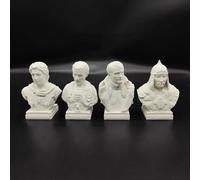 Estatua de César Alexander Busto Estatua 3D Impresión Napoleón Figura Genghis Khan Escultura para sala de estar, decoración de estantes del hogar, figura de colección (4 piezas)