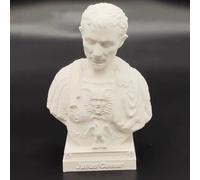 Estatua de César con busto de Alejandro, impresión 3D, figura de Napoleón, escultura de Genghis Khan para sala de estar, decoración de estantes del hogar, figura de colección (César)