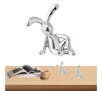 Estatua de conejo genérica - 2,36 x 1,65 x 1,57 pulgadas, Animal Sculpture Decorative Figurilla | Tabletop Display Accent, Rabbit Ornament for Gabinete, Bookshelf, Desk, Home Decor, Office Display