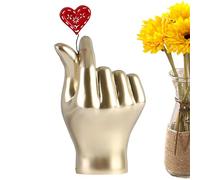 Estatua de corazón con Gesto de Mano | Escultura de Amor de Resina para decoración de Gestos | de Escritorio, decoración romántica del hogar para Mesa de café, Sala de Estar, estantería