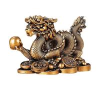 Estatua de Cornucopia - Fenng Shuui Prosperity Ornament, Chinese Wealth Holder, Golden Treasure Symbol Figurine, Ancient Base for Bringing Good Luck Happiness Financial Success