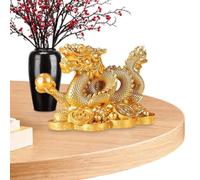 Estatua de Cornucopia - Fenng Shuui Prosperity Ornament, Chinese Wealth Holder, Golden Treasure Symbol Figurine, Ancient Base for Bringing Good Luck Happiness Financial Success