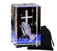 Estatua de cristal de Dios Jesús en 3D Mesa Buena Suerte Cubo de cristal Recuerdos de iglesia/Hijo de Dios Escultura Salvador Figuritas Regalos para la riqueza Año Nuevo #7
