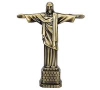 Estatua De Cristo De Brasil, Decoración De Estatua De Cristo De Hierro Forjado De Color Bronce, Recuerdos De Turismo, Monumentos Famosos del Mundo, Decoración De Escritorio