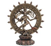 Estatua de Danza Shiva Nataraja de Pacific Giftware - Acabado en Bronce, Arte Hindú Decorativo para Hogar y Oficina