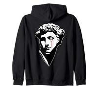 Estatua de David Blackwork Minimal Tattoo Flash x Bloody Tear Sudadera con Capucha