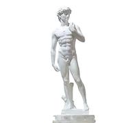 Estatua de David La Figura de David de Miguel Ángel Escultura Resina Escultura de Héroe Clásico para Decoración del Hogar Bosquejo Adornos,Blanco,8x8x24cm(3x3x9inch)