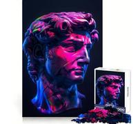 Estatua de David Neon Teenagers Rompecabezas de 1000 Piezas Mejora la Memoria Juego Relajante Borde Limpio Artículo de Deseos de Santa 50x75cm