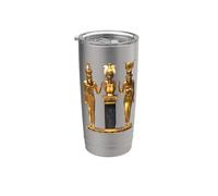 Estatua de de Horus Osiris e Isis de la Trinidad egipcia Vaso térmico de acero inoxidable de doble pared