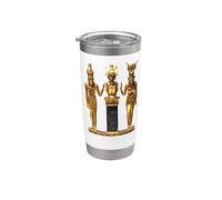 Estatua de de Horus Osiris e Isis de la Trinidad egipcia Vaso térmico de acero inoxidable de doble pared