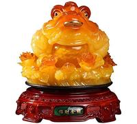 Estatua de decoración de Dinero de Sapo de Rana Feng Shui Chino de Resina de Riqueza con Patas para decoración del hogar y la Oficina Mesa Buen Regalo de la Suerte 122
