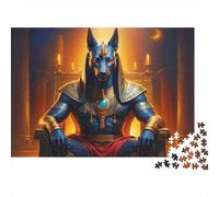Estatua de deidad egipcia Antigua Puzzle de 1000 Piezas Papel para Adultos Escena Templo Misterioso Set de Puzzle 1000 Piezas Relajante Concentración Decoración Regalo 38x26cm/1000pcs