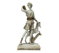Estatua de Diana de Versalles - Escultura de la diosa griega Artemisa de 9.84 pulgadas | Alabastro fundido de pátina gris | Hecho a mano en Grecia | Reproducción clásica del museo