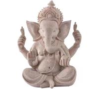 Estatua de Dios Ganesha, estatua de elefante hindú, ídolo de Ganpati, esculturas de Buda, regalo hindú, templo para el hogar, meditación, yoga, decoración de habitación, 5.1 pulgadas (arenisca)