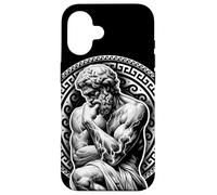 Estatua de Dios Griego Hombre Pensando Rayo Carcasa para iPhone 16