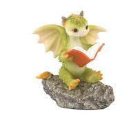 Estatua de dragn de Keepkap Mini Figurina de dragn Resina Decoracin del hogar Ornamentos lindos Estatua de jardn de animales afortunados para mic