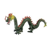 Estatua de dragón PARKFeng Shui, estatua de dragón de la suerte, decoración realista de mesa, escultura