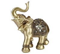 Estatua de Elefante Elegantes estatuas de Elefante de Resina Dorada Grandes Manualidades con Figuras de Elefante Feng Shui Adornos de la Suerte de la Riqueza para el hogar, la Oficina, el Regalo