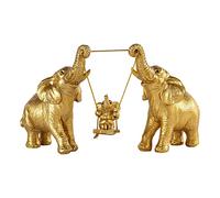 Estatua de Elefante para decoración del hogar. Decoración de Elefante Dorado para Sala de Estar, Oficina, Estante, Centro de Mesa. Regalos de Elefante para Mujeres, mamá. Figuras de Elefante de Buena