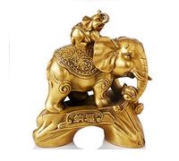 Estatua de Elefantes afortunados Cobre Riqueza Escultura de Elefantes Fengshui Figurado de Riqueza Regalos Decoración de la Tienda de la casa Apertura Decoración del Arte de Regalos (A y B Son un
