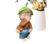 Estatua de enano de jardín - Enano de baño divertido | Decoración de gnomo descarado al aire libre | Peeing Gnome Decoración de jardín para jardín Patio Césped Casa Figura humorística