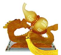 Estatua de estatuilla de dragón Chino, con Escultura, decoración de la Oficina en el hogar, decoración del salpicadero del Coche, Adornos (Color: C)