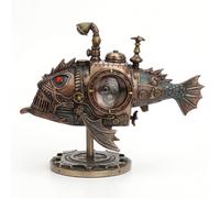 Estatua de fantas a de ciencia ficci n submarina Steampunk pintada a mano con dise o Veronese