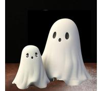 Estatua de fantasma linda con dedo medio, mini fantasmas, pequeñas figuras de fantasmas aterradoras, decoraciones espeluznantes for el hogar de Halloween, divertidos adornos for exhibir en repisas y c