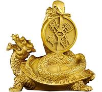Estatua De Feng Shui, Decoraciones De Estatua De Tortuga Dragón De Feng Shui para Sala De Estar, Tortuga Dragón Que Lleva Esculturas De Serpientes Longevidad Riqueza Regalo De Bendición Decorativo