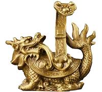 Estatua De Feng Shui, Tortuga Dragón De Bronce Feng Shui con Amuleto De La Fortuna De Escultura, Regalo De Inauguración De La Casa Y Regalo De Bendición para La Decoración del Hogar