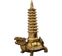 Estatua De Figura De Tortuga Dragón con Pagoda Wenchang, Escultura Feng Shui Decoración De Oficina En El Hogar, Atrae Suerte Académica Y Profesional